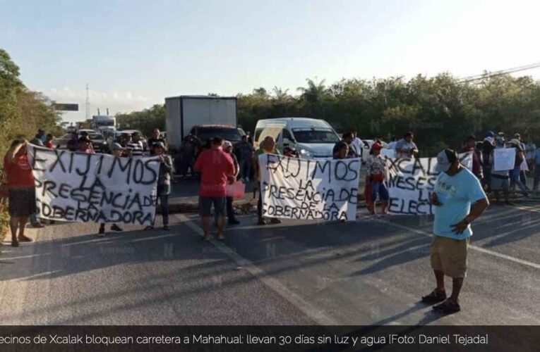 Vecinos de Xcalak bloquean carretera a Mahahual: llevan 30 días sin luz y agua (Quintana Roo)